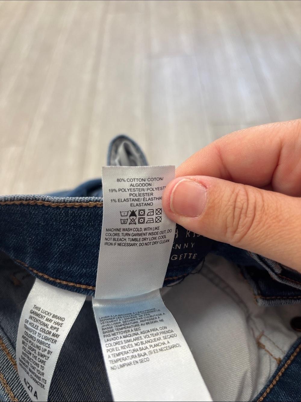 Lucky brand high rise skinny bridgette jeans sz 4 / 27 A - Picture 6 of 10